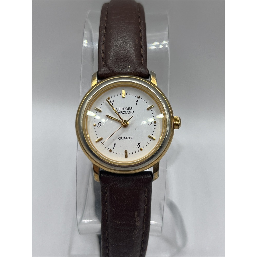 Georges Marciano 1988 Guess? Inc Women's Quartz Watch Leather Band- New Battery!
